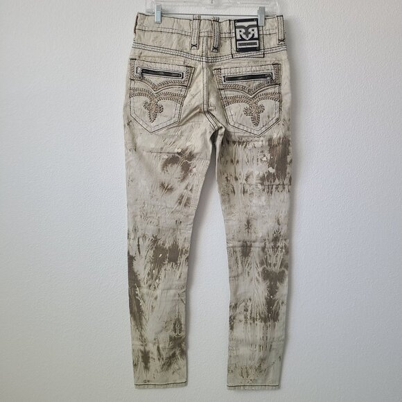Rock Revival Callan Biker Denim Jeans Size 30x34
